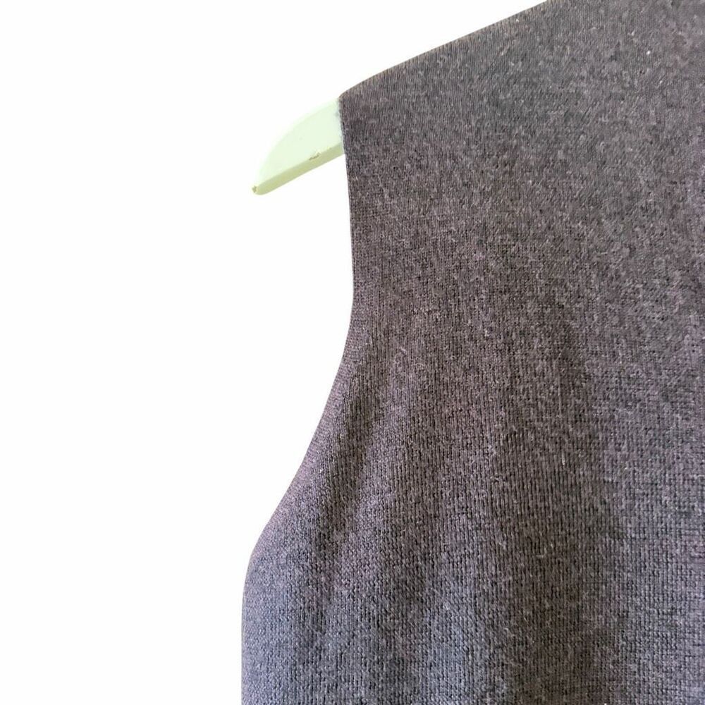 Eileen Fisher Merino Wool Plum Purple  V-Neck Vest Sleeveless Boxy Layering Mini - Picture 4 of 10